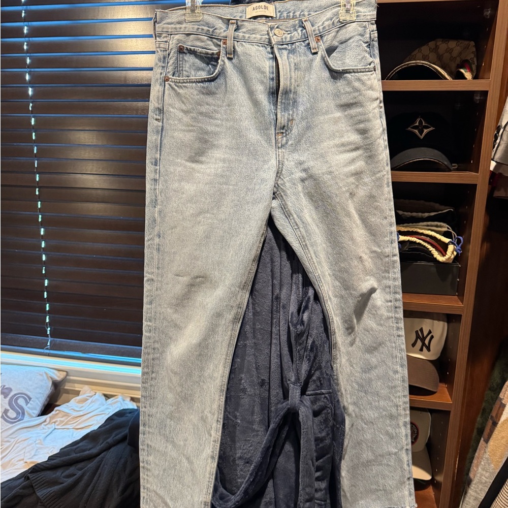 Agolde Light Blue Straight Leg Jeans